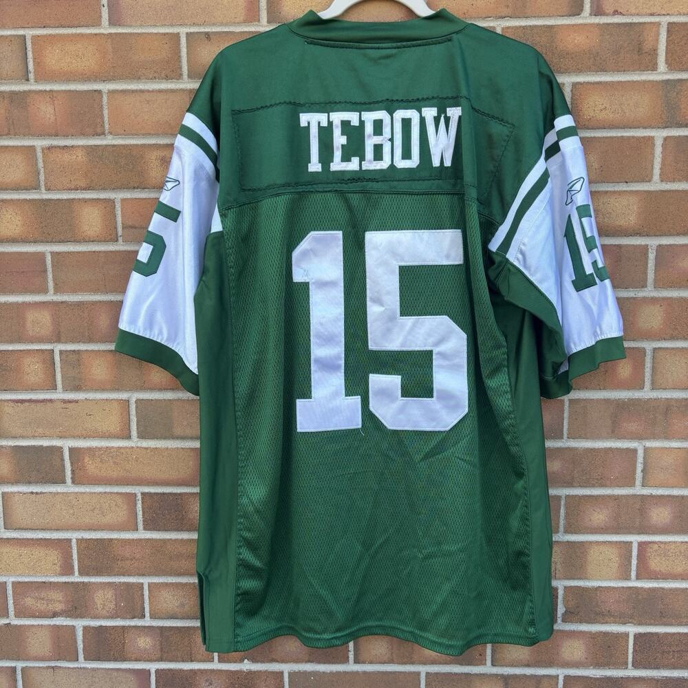 NWT Tim Tebow Reebok New York Jets NFL Football #15 Jersey Mens Size 52